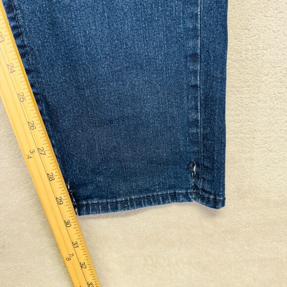 True Religion Jeans Men 36 Dark Wash Blue Denim Geno Big T Flap Relaxed Slim 30" - Picture 11 of 14